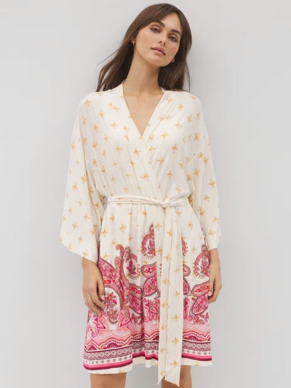 NEW Soma Cool Nights Kimono Lightweight Robe Paisley Size Small/Medium NWT